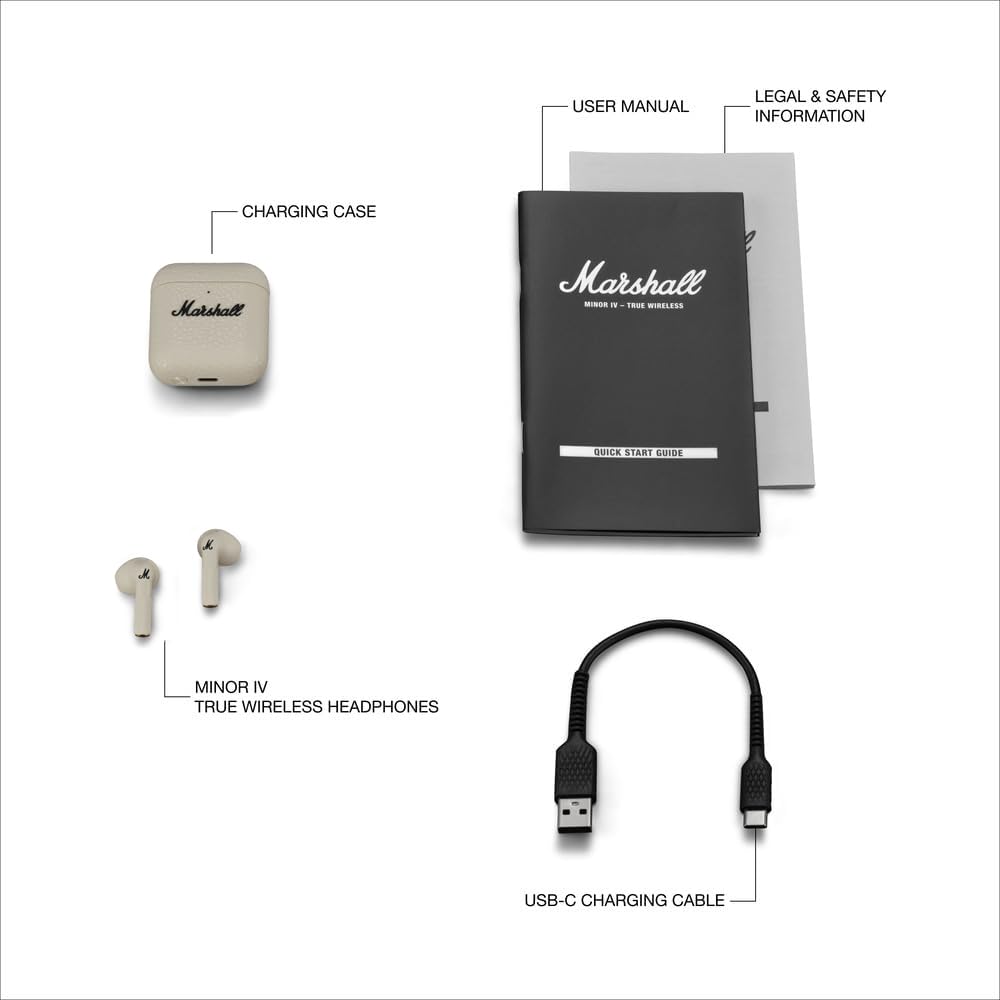 MARSHALL MINOR IV TRUE WIRELESS IN EAR EARBUDS CREAM MINOR IV CRM thumbnail 8