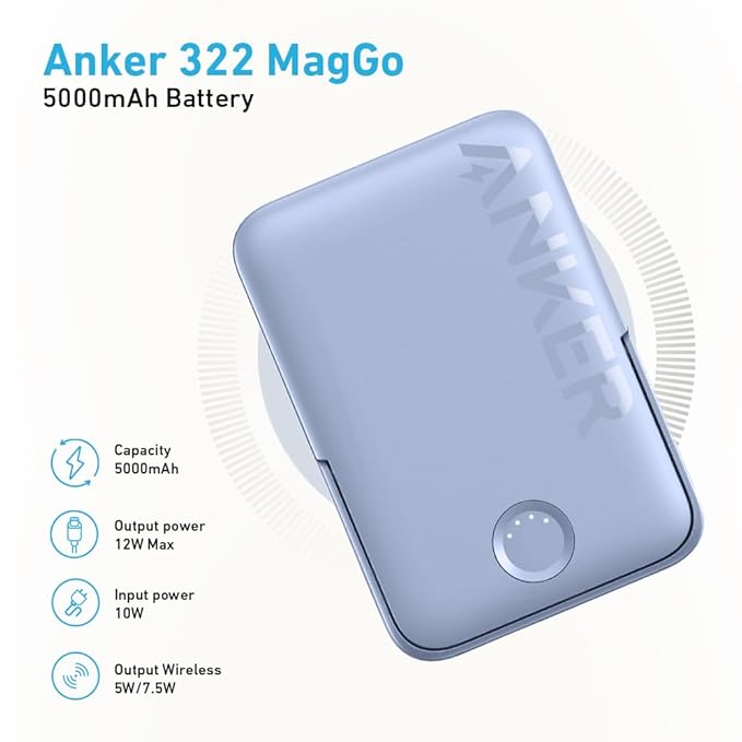 ANKER MAGGO 5000MAH 7.5W POWERBANK WHITE A1618H21 thumbnail 6