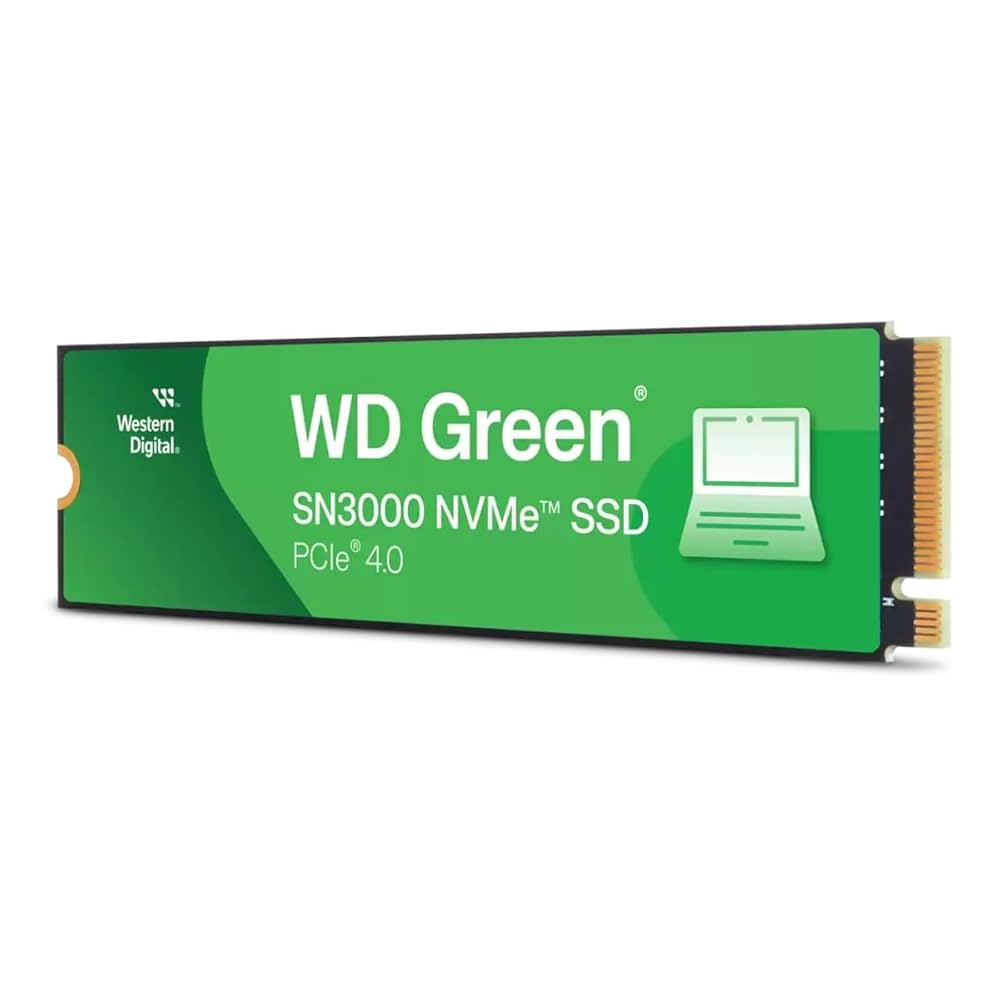 WD INTERNAL SSD 1TB SN3000 M.2 NVME 2280 PCIE 4.0 GREEN WDS100T4G0E-00CPS0
