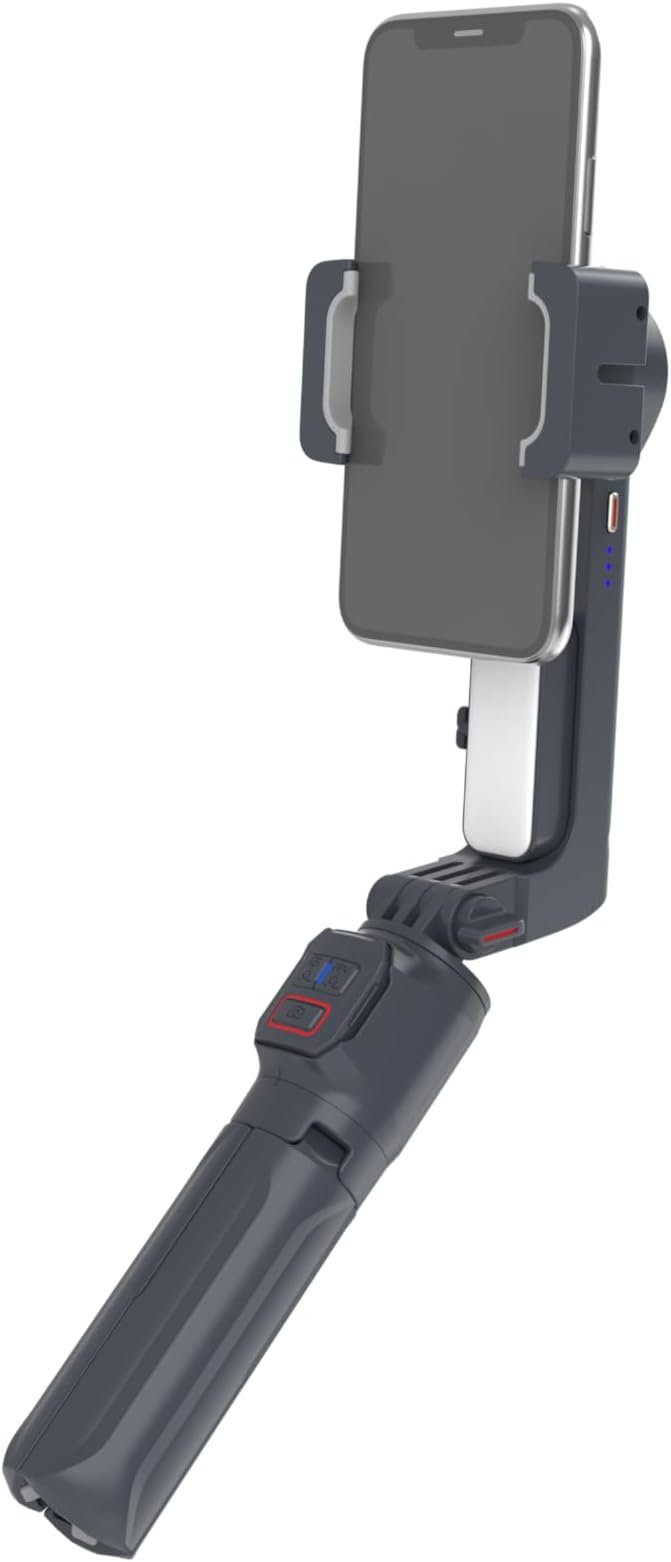 PORODO 2 AXIS GIMBAL STABILIZER EXTENSION ROD AND BUILT IN TRIPOD BLACK PD-ASGMRC-BK