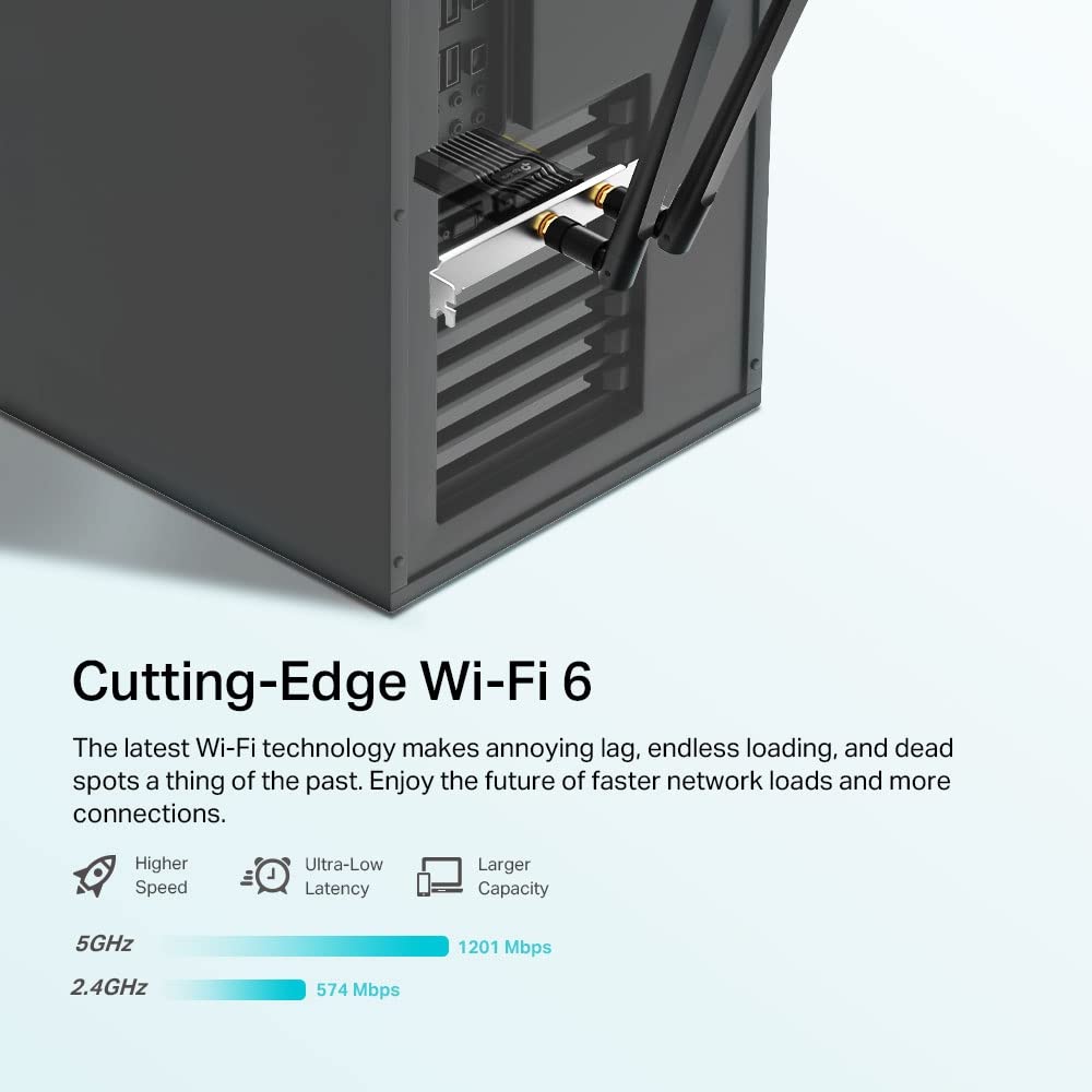 TP-LINK AX1800 WI-FI 6 BLUETOOTH 5.2 PCLE ADAPTER ARCHER TX20E thumbnail 5