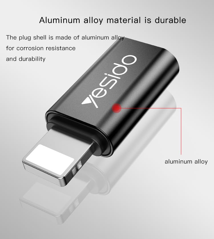 YESIDO TYPE C TO LIGHTNING CONNECTOR ADAPTER GS03 thumbnail 5