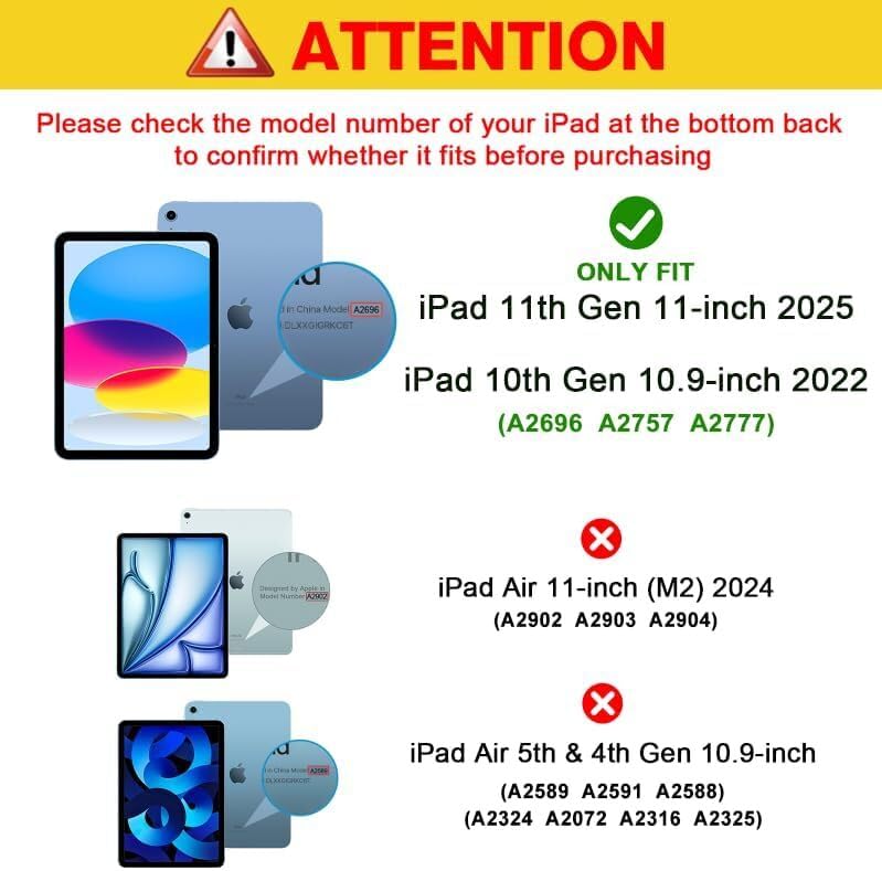 FASHION APPLE IPAD 10TH GEN 10.9 INCH LEATHER CASE GRAY thumbnail 3