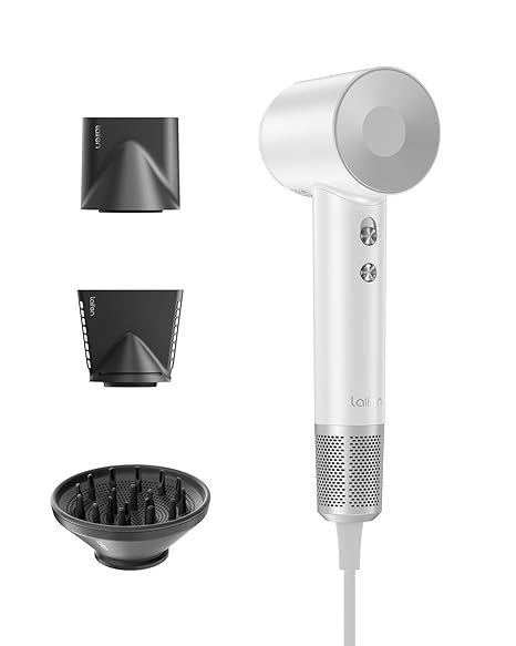 LAIFEN SWIFT SPECIAL HAIR DRYER WITH SMOOTH DIFFUSER CONCENTRATOR NOZZLE WHITE LF03-WHG-UK