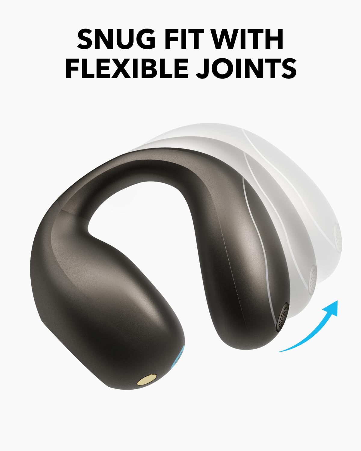 ANKER SOUNDCORE C40I OPEN EAR CLIP ON EARBUDS GRAY A3331HZ1 thumbnail 4