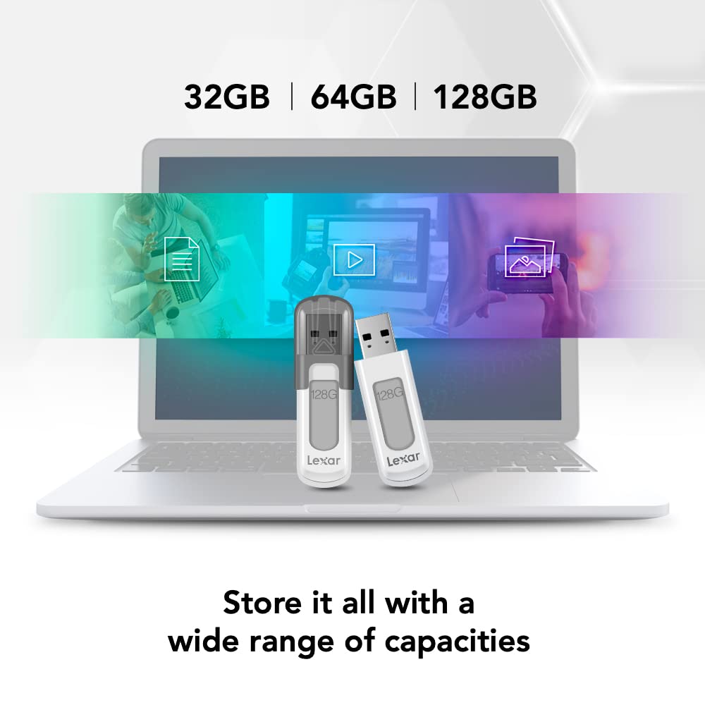 LEXAR JUMPDRIVE 32GB USB 3.2 SPEED UP TO 100 MB/S FLASH DRIVE V100 LJDV100-32GABGY thumbnail 5