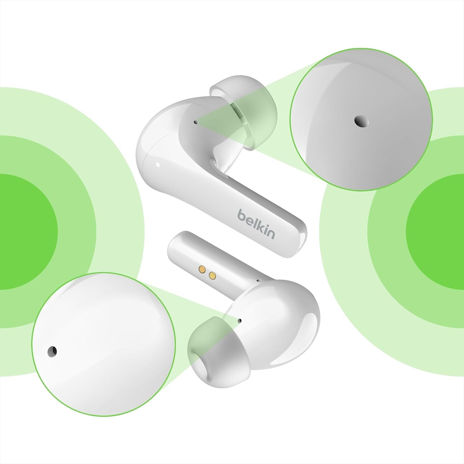 BELKIN SOUNDFORM FLOW NOISE CANCELLING EARBUDS WHITE AUC006BTWH thumbnail 10