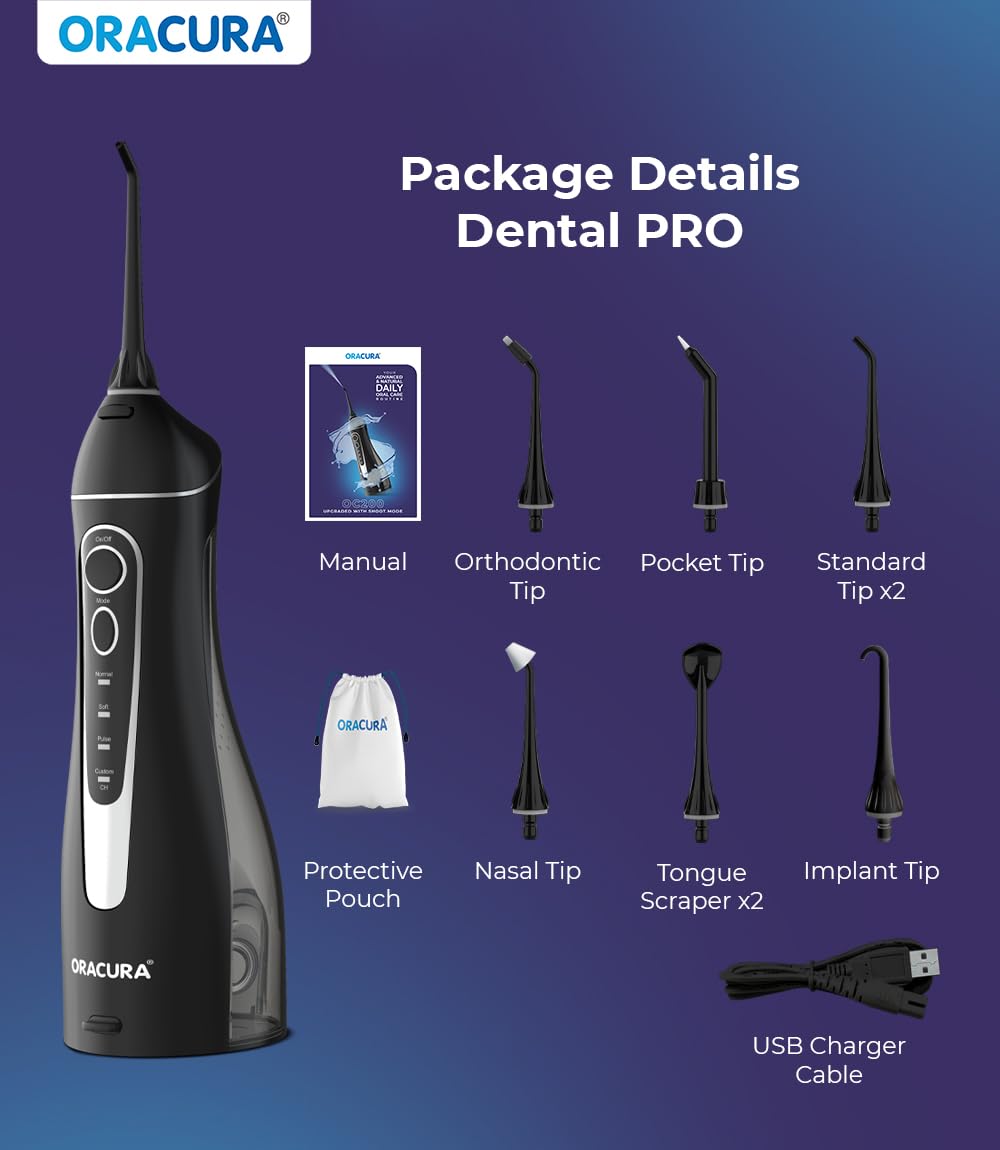 INTELLIGENT WATER FLOSSER WITH 4 NOZZLE L8 BLACK thumbnail 9