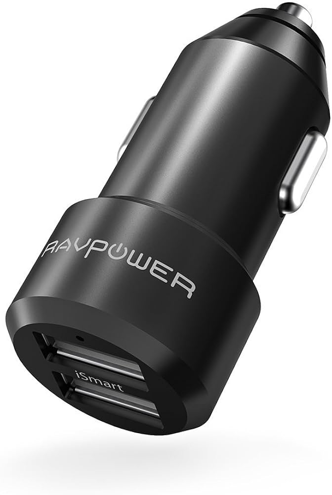 RAVPOWER 24W DUAL PORT CAR CHARGER RP-VC006