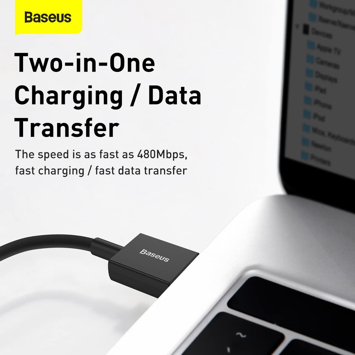 BASEUS USB TO MICRO 2A DATA CABLE 1M BLACK thumbnail 7