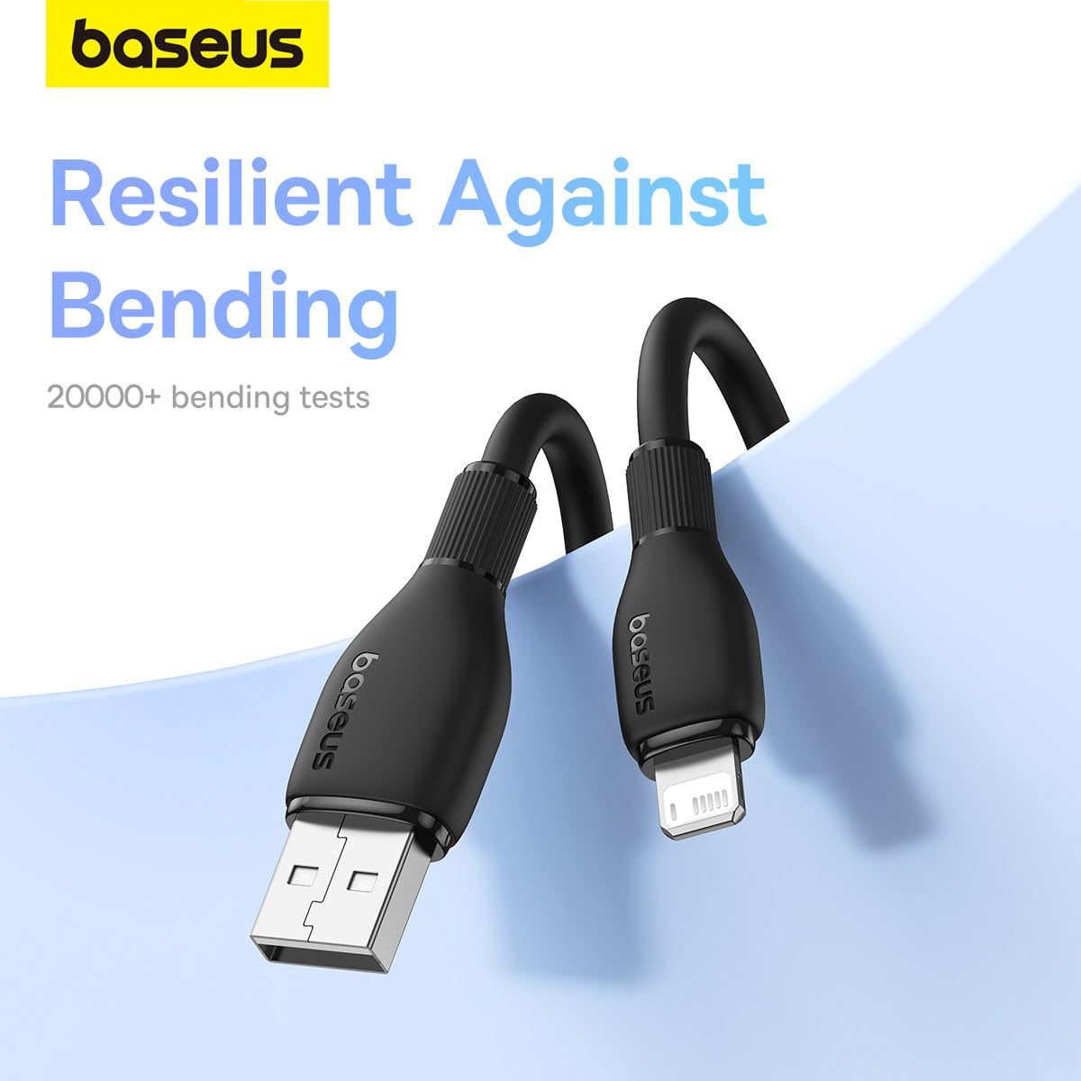 BASEUS PUDDING SERIES USB TO LIGHTNING 2.4A 2M CABLE BLACK thumbnail 5