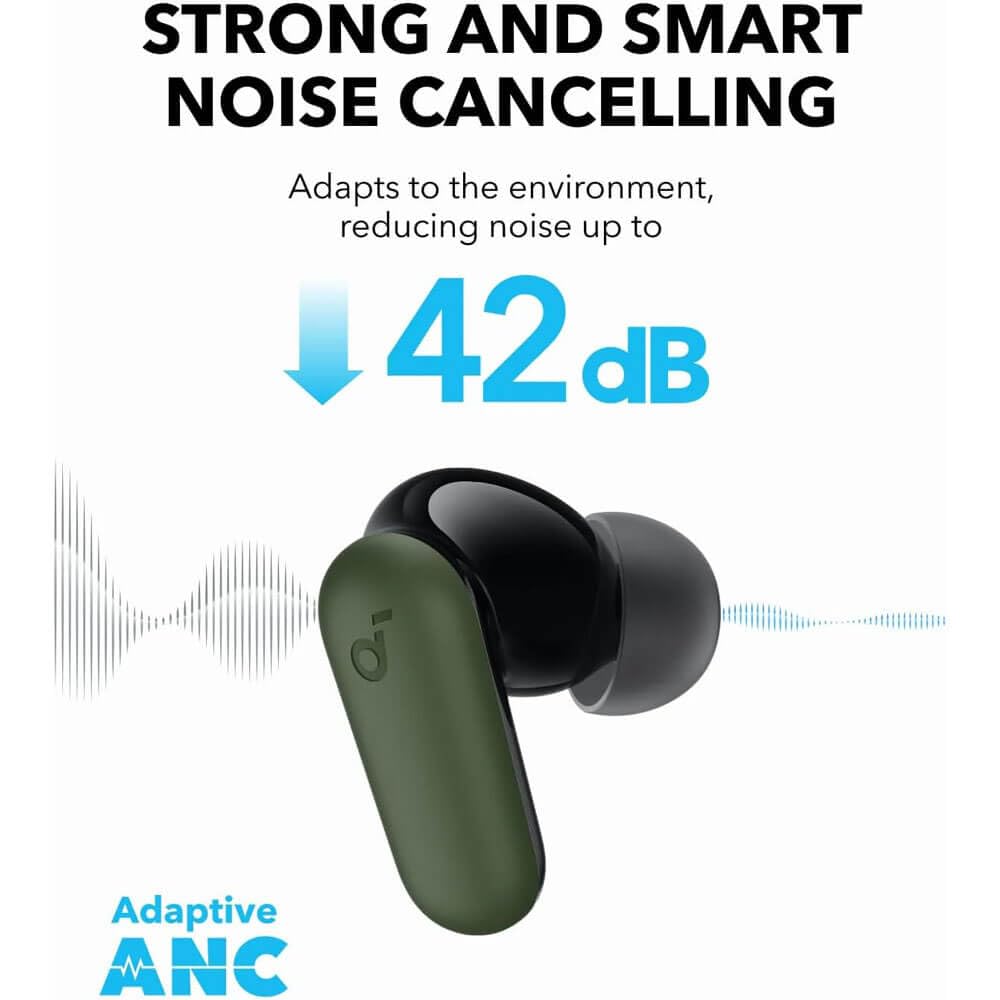ANKER SOUNDCORE NOICE CANCELLING WIRELESS EARBUDS R50I GREEN A3959H61 thumbnail 6