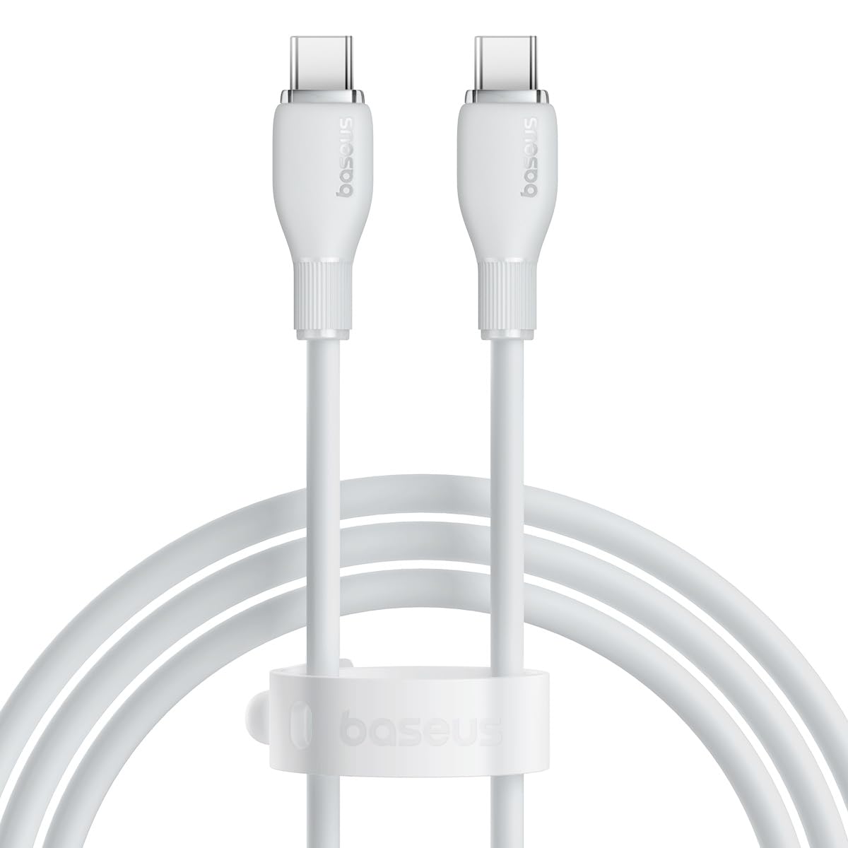 BASEUS PUDDING SERIES USB TO TYPE C 100W CABLE 2M WHITE thumbnail 2