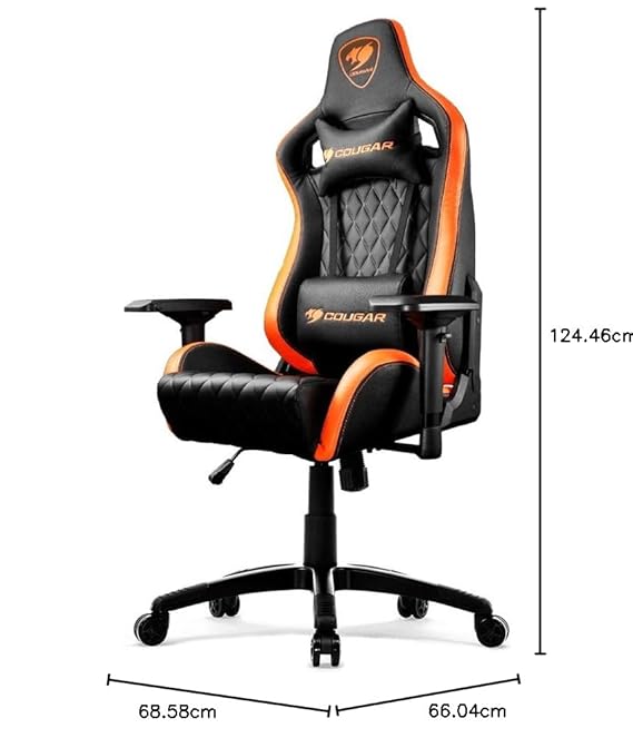 COUGAR ARMOUR ONE GAMING CHAIR ADJUSTABLE DESIGN ORANGE thumbnail 7