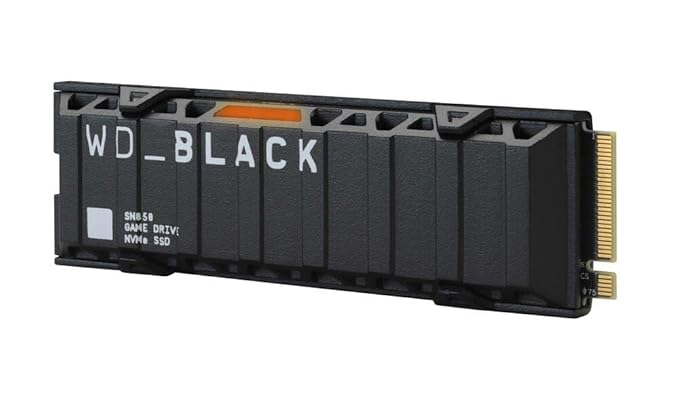 WD INTERNAL GAME DRIVE HEATSINK 1TB SSD GEN4 7300MB/S NVME BLACK SN850X thumbnail 3