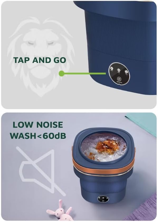 GREEN LION FOLDABLE MINI WASHING MACHINE 9L 60W BLUE GNMINIWM9LBL thumbnail 7