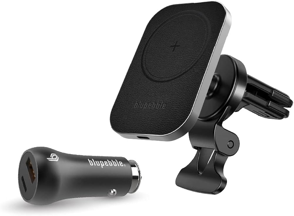 BLUPEBBLE NAVIMAG MOUNT PRO MAGNETIC WIRELESS CAR MOUNT WITH LED LIGHTS GRAY BP-NAVIMAGMOUNTPRO-GY thumbnail 2
