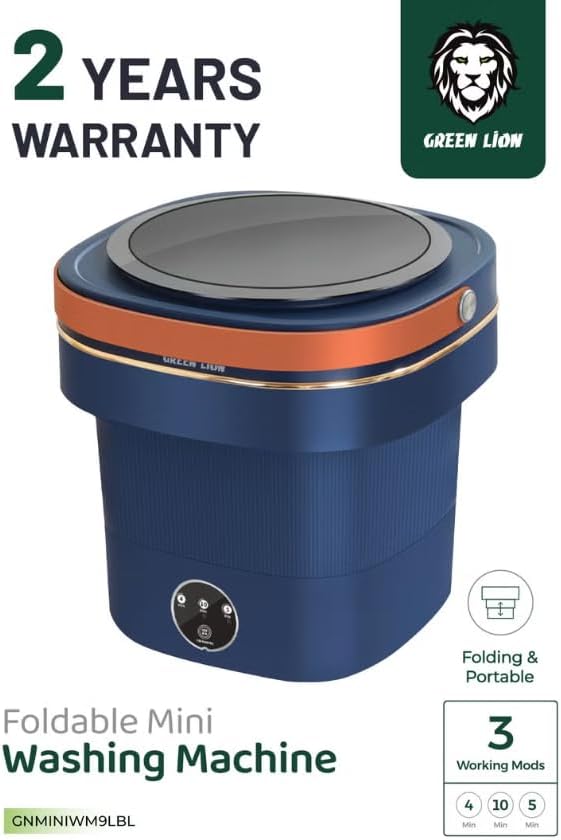 GREEN LION FOLDABLE MINI WASHING MACHINE 9L 60W BLUE GNMINIWM9LBL thumbnail 3