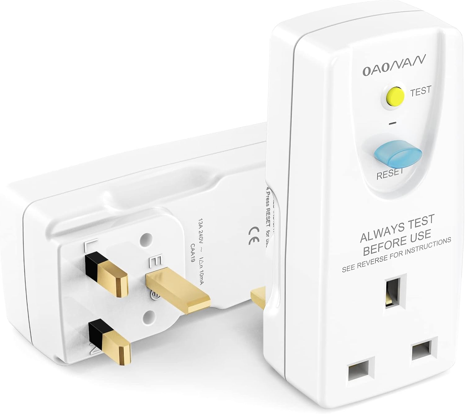 OAONAN PORTABLE RCD SAFETY UK PLUG ADAPTER NB-H3E thumbnail 2