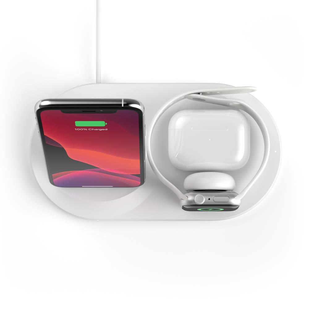 BELKIN 3 IN 1 WIRELESS CHARGER 7.5W IPHONE/WATCH/AIRPODS WIZ001MYWH thumbnail 5