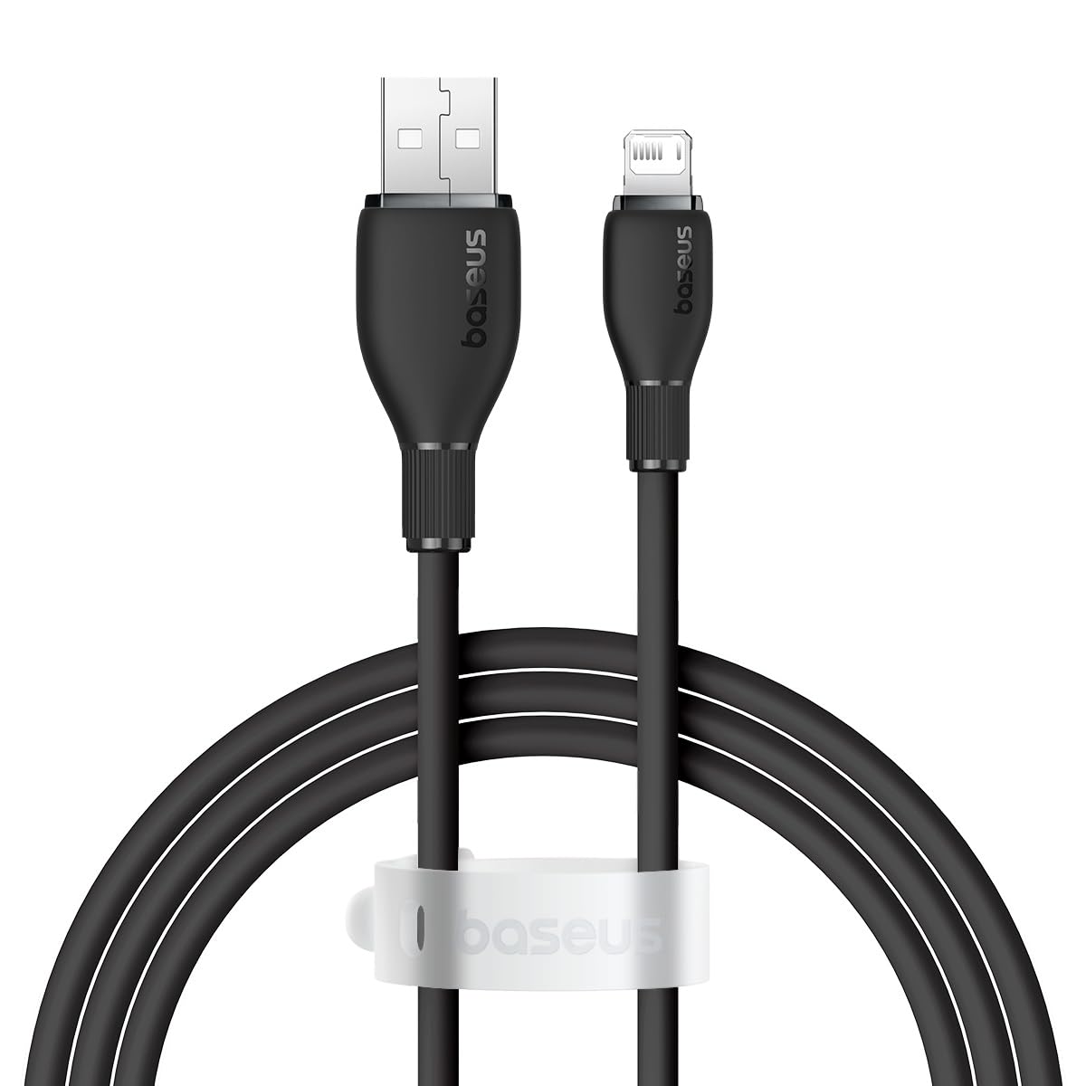 BASEUS PUDDING SERIES USB TO LIGHTNING 2.4A 2M CABLE BLACK thumbnail 2