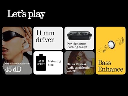 NOTHING EAR A WIRELESS EARPHONE WHITE B162 thumbnail 5