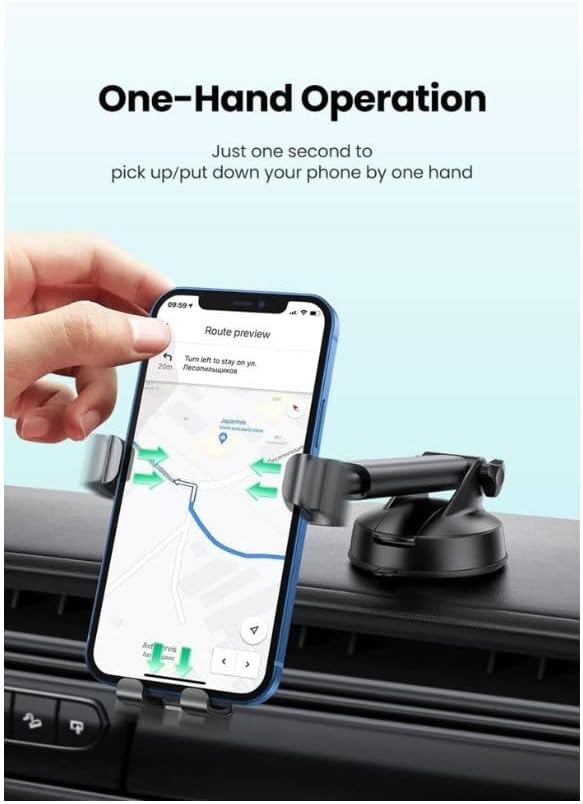 UGREEN GRAVITY PHONE HOLDER WITH SUCTION CUP BLACK 60990 thumbnail 6