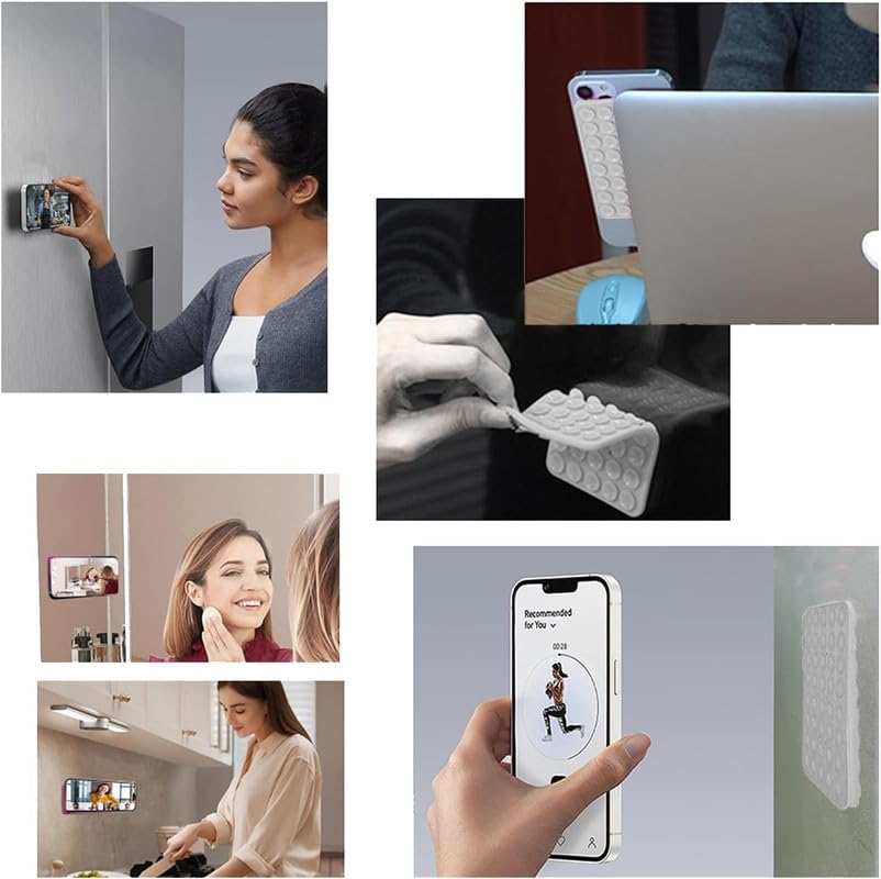 DOUBLE SIDED SUCTION CUP PHONE HOLDER GRAY thumbnail 2