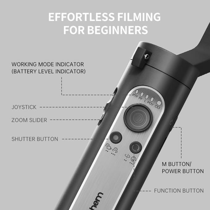 HOHEM ISTEADY V2 AI TRACKING SMARTPHONE GIMBAL BLACK thumbnail 2