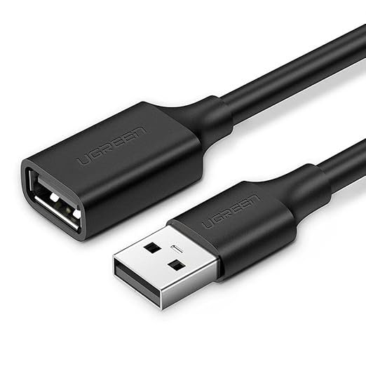 UGREEN USB 2.0 A MALE TO A FEMALE CABLE 1M BLACK 10314