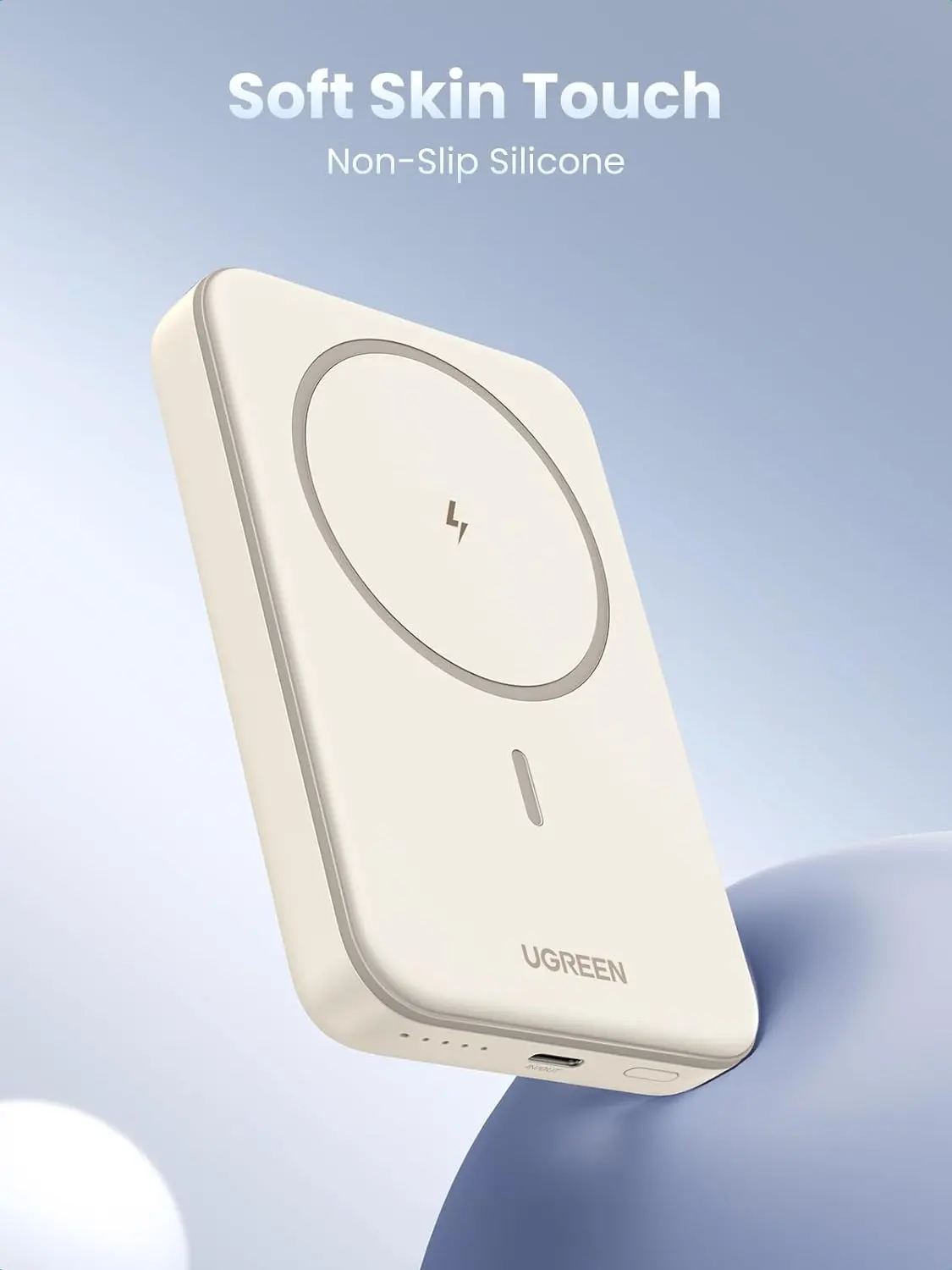 UGREEN NEXODE 10000MAH MAGNETIC WIRELESS POWER BANK WHITE 35341B thumbnail 3