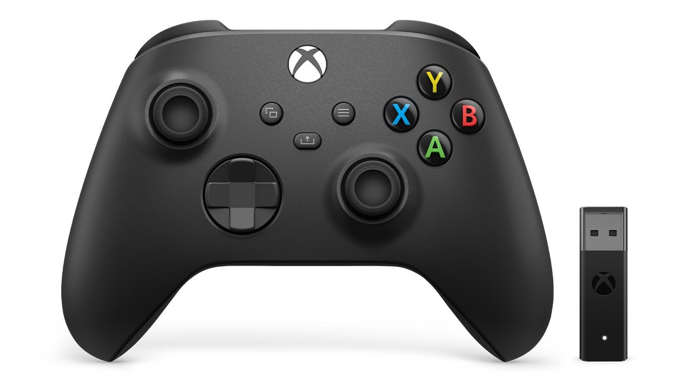 Xbox Controller + Wireless Adapter for Windows Black thumbnail 2