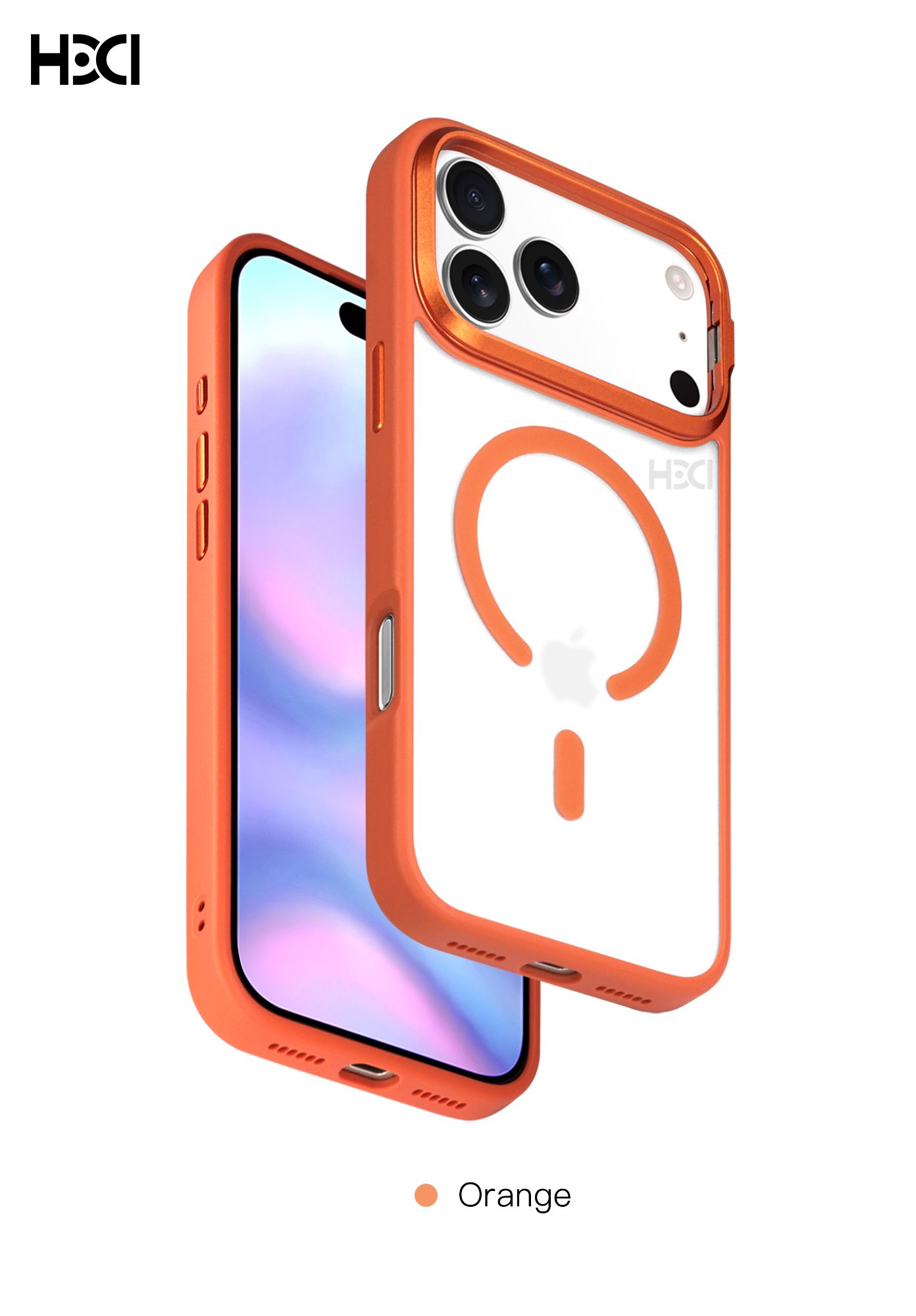 Blupebble Hybrid Matte Case With MagSafe For iPhone 17 Pro Max Orange BP-IPHMAT17MAX-OR thumbnail 2