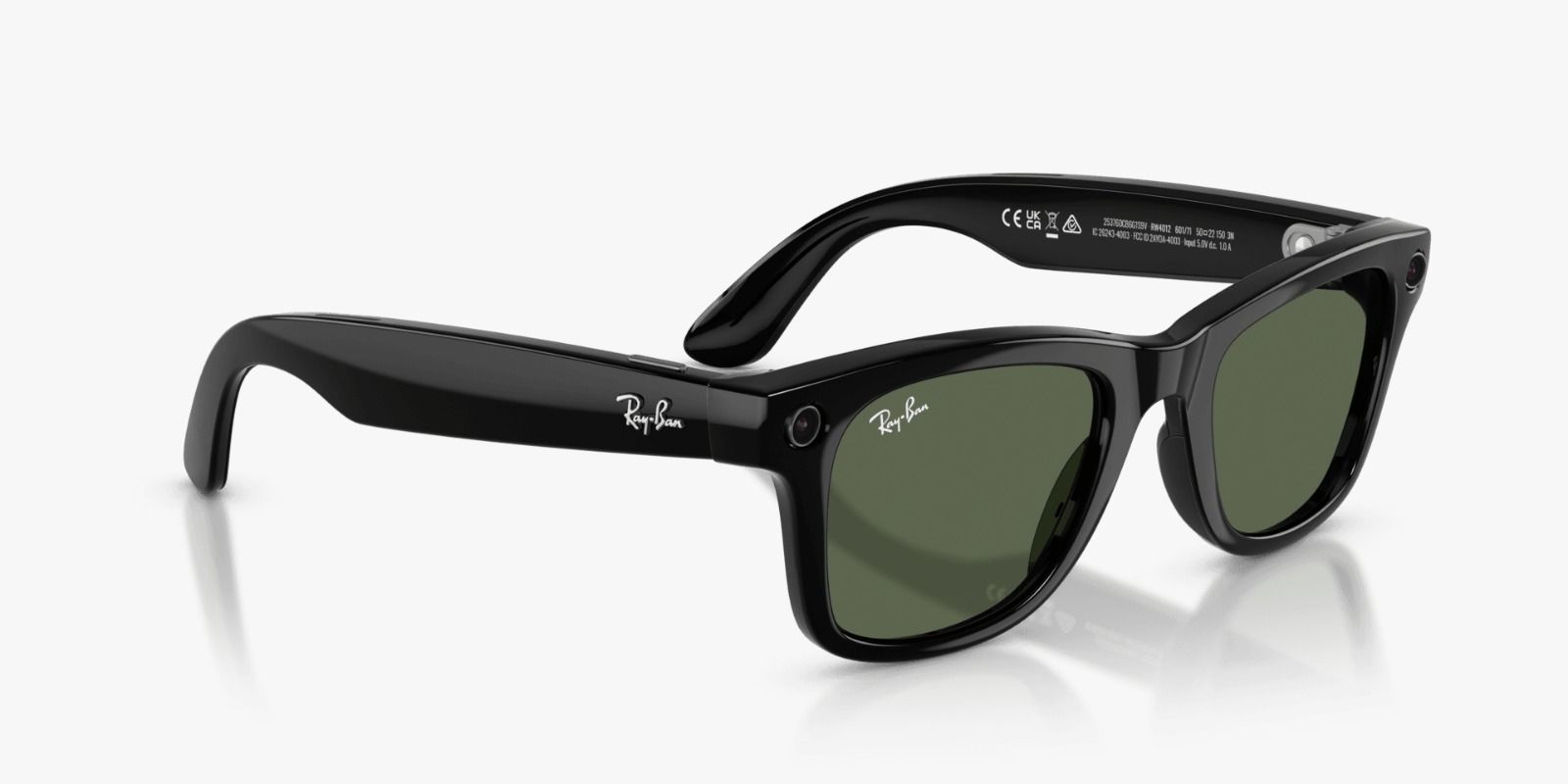 RAYBAN META WAYFARER (GEN 2 ) SUNGLASSES F SHINY BLACK L G15 GREEN S53 RW4012 thumbnail 6