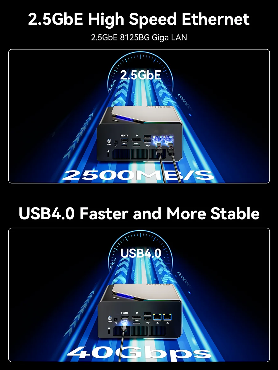 GMKTEC MINI PC INTEL ULTRA 9 285H 64GB RAM 1TB SSD WIN 11 PRO NUCBOX-EVO-T1 thumbnail 6