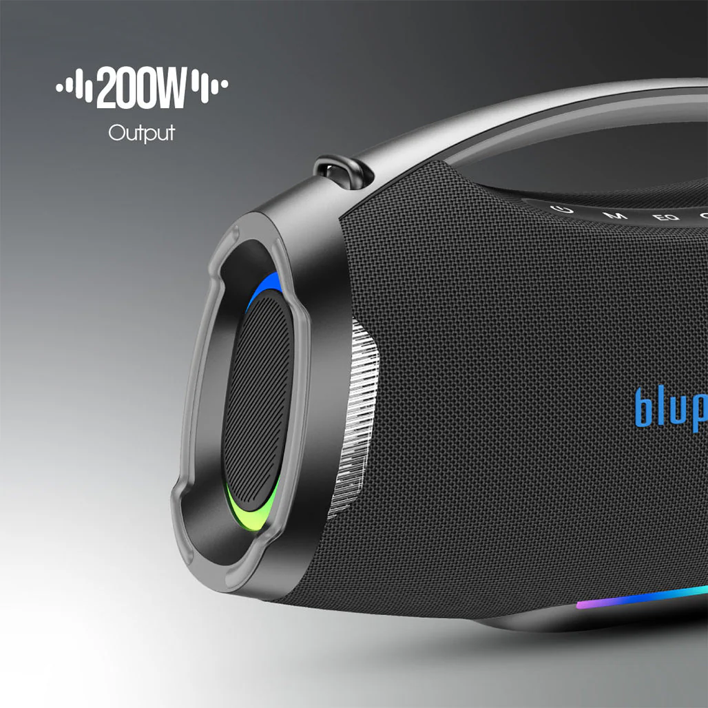BLUPEBBLE THUNDERSTORM PORTABLE WIRELESS SPEAKER BLACK BP-TNDRSTRM-BK thumbnail 4
