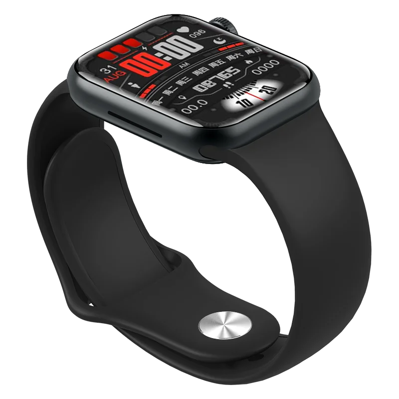 PAWA OPULENT SERIES SMART WATCH 45MM GRAY ALUMNIUM CASE WITH BLACK LOOP PW-08S-BK thumbnail 4