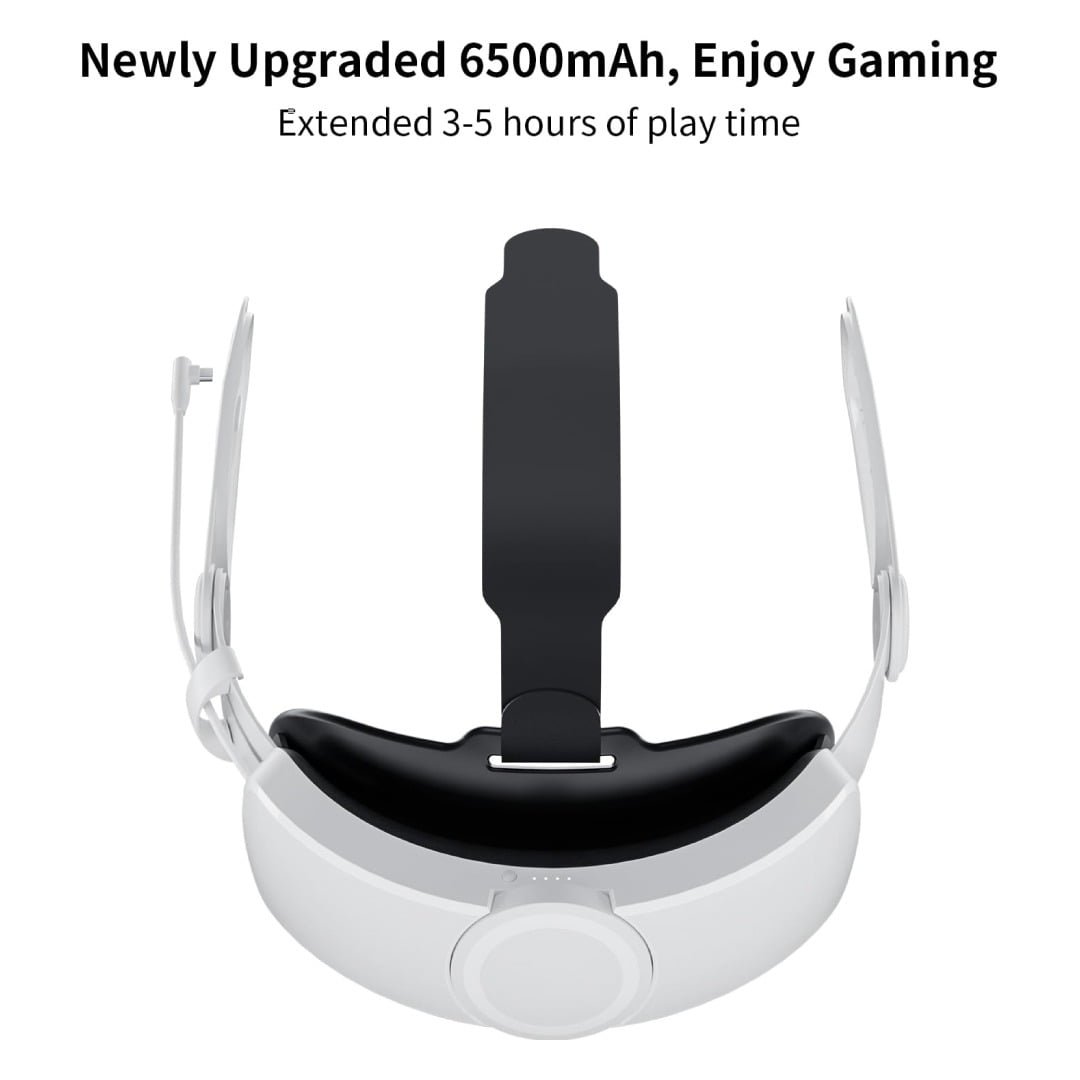 BLUPEBBLE ELITE ADJUSTABLE HEAD STRAP Q3 FOR META QUEST 3 WHITE BP-VRQ3HSTRAP-WH thumbnail 6