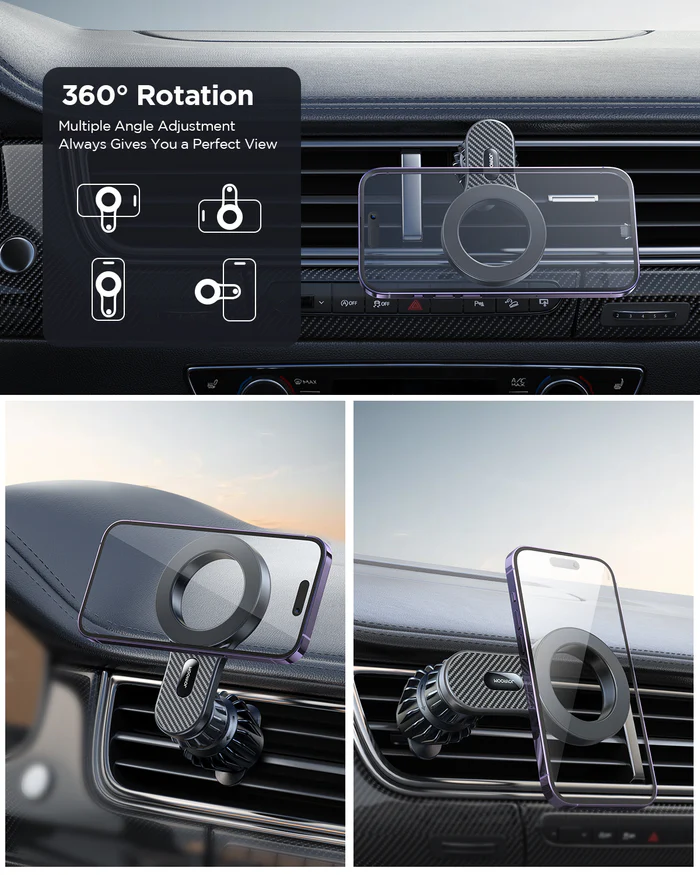 POWEROLOGY SNAPMOUNT MAGSAFE CAR HOLDER BLACK PWS6M09BK thumbnail 8