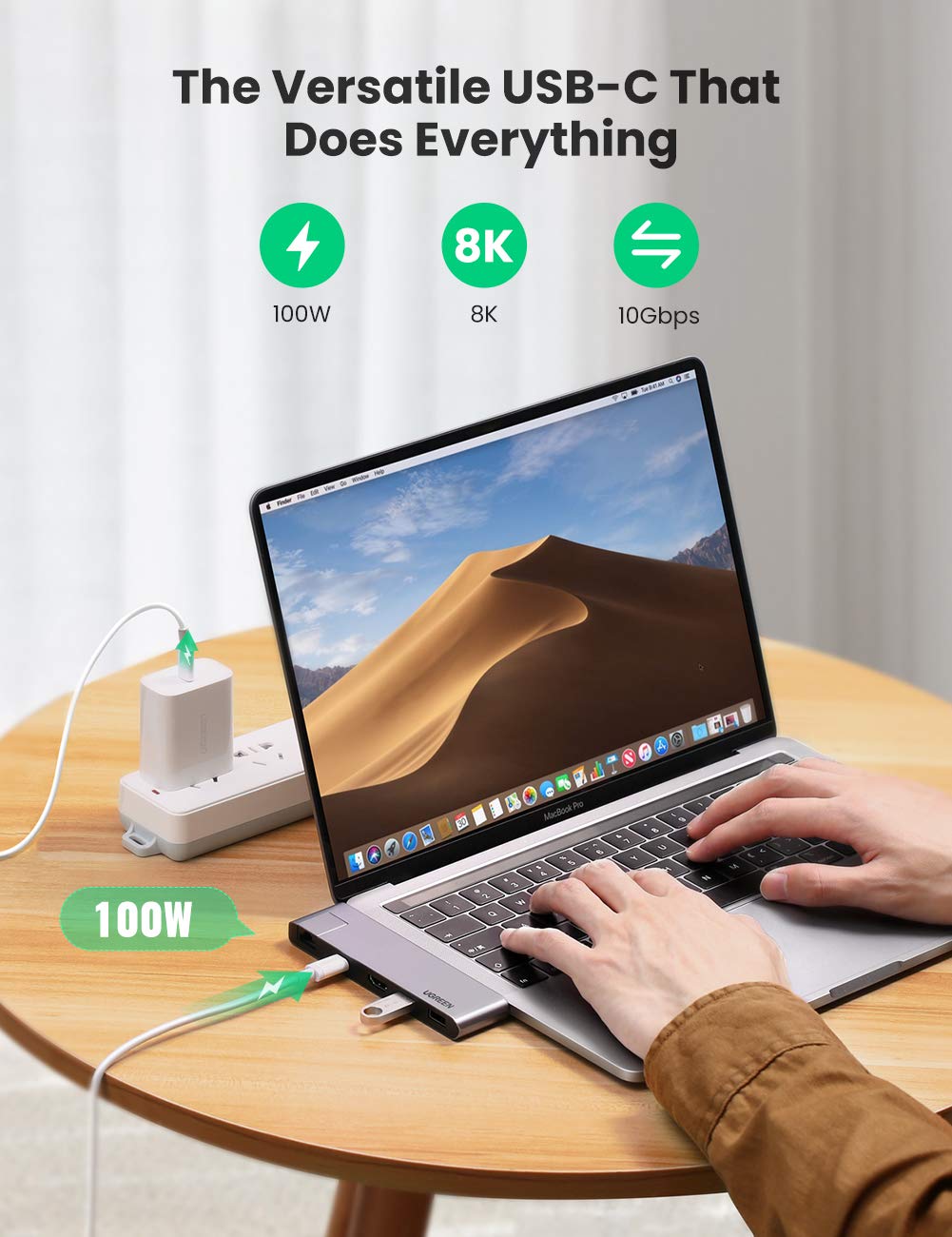 UGREEN DUAL USB-C 6 IN 1 MULTIFUNCTIONAL CONVERTER 50984 thumbnail 3