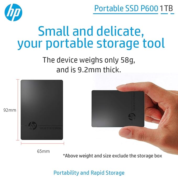 HP PORTABLE SSD P600 1TB 3XJ08AA thumbnail 5