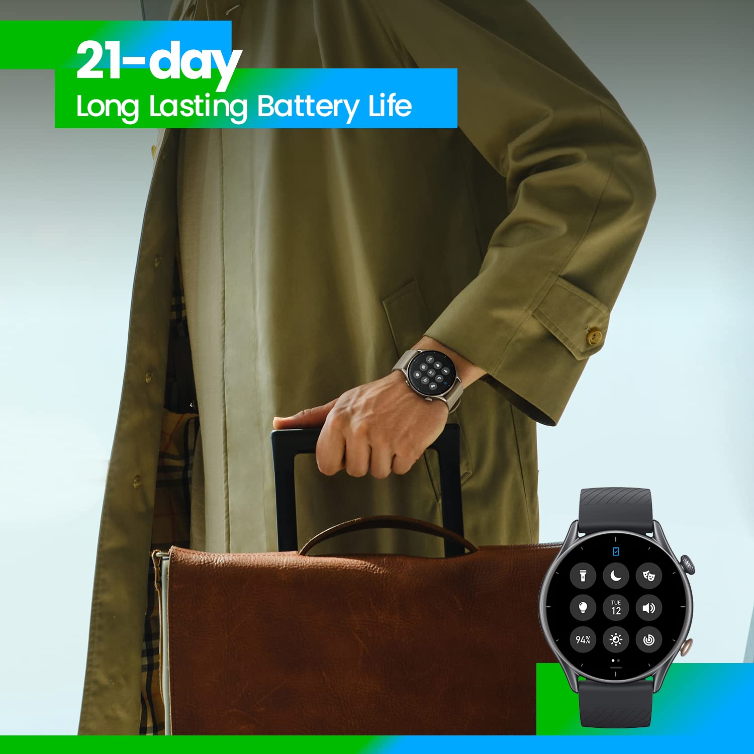 AMAZFIT GTR3 SMART WATCH MOONLIGHT GRAY thumbnail 8