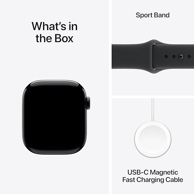 APPLE WATCH SERIES 11 GPS 42MM 2025 JET BLACK ALUMINIUM CASE WITH BLACK SPORT BAND - S/M MEQT4 thumbnail 4