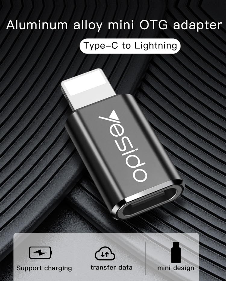 YESIDO TYPE C TO LIGHTNING CONNECTOR ADAPTER GS03 thumbnail 2
