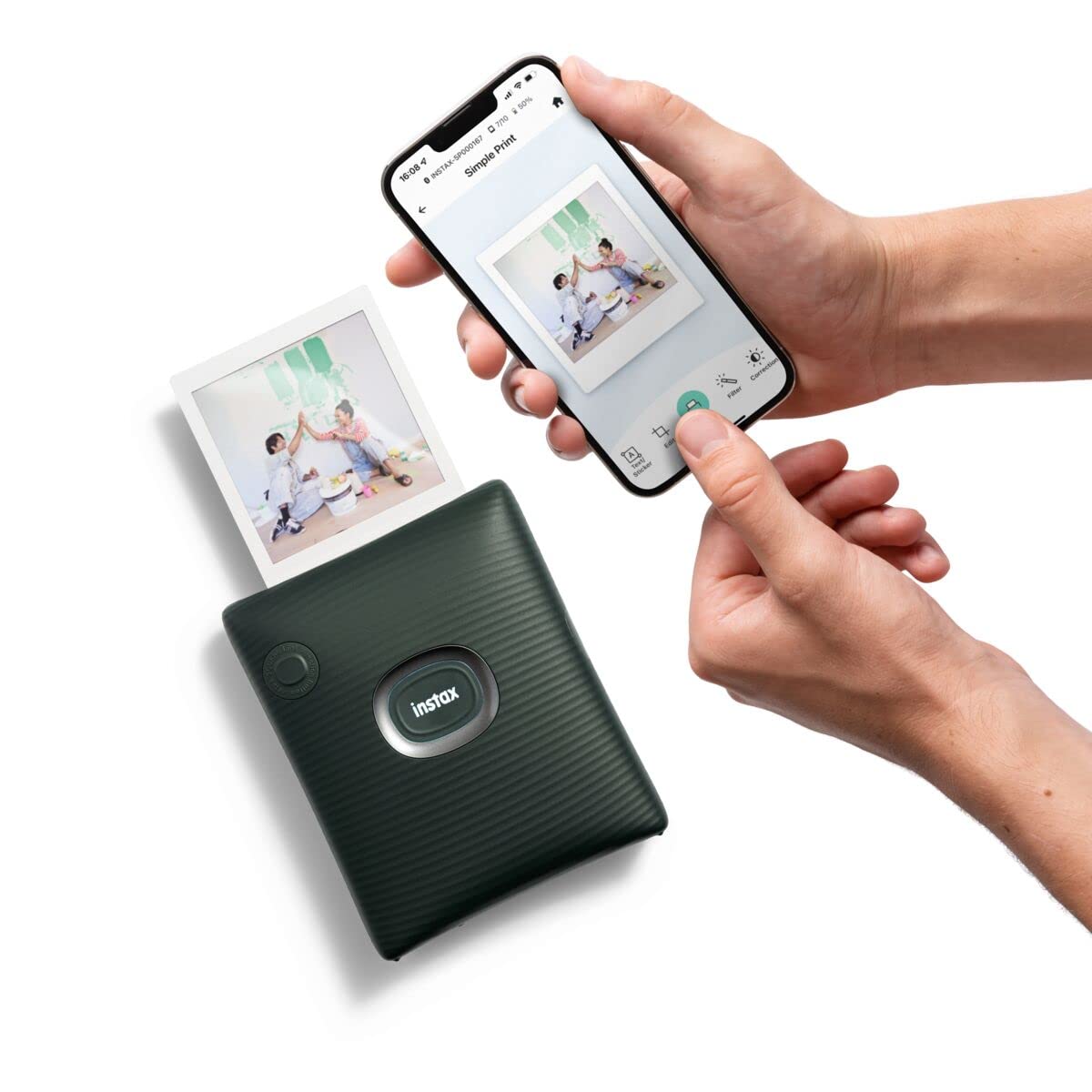 FUJIFILM INSTAX SQUARE LINK SMARTPHONE PRINTER MIDNIGHT GREEN thumbnail 2
