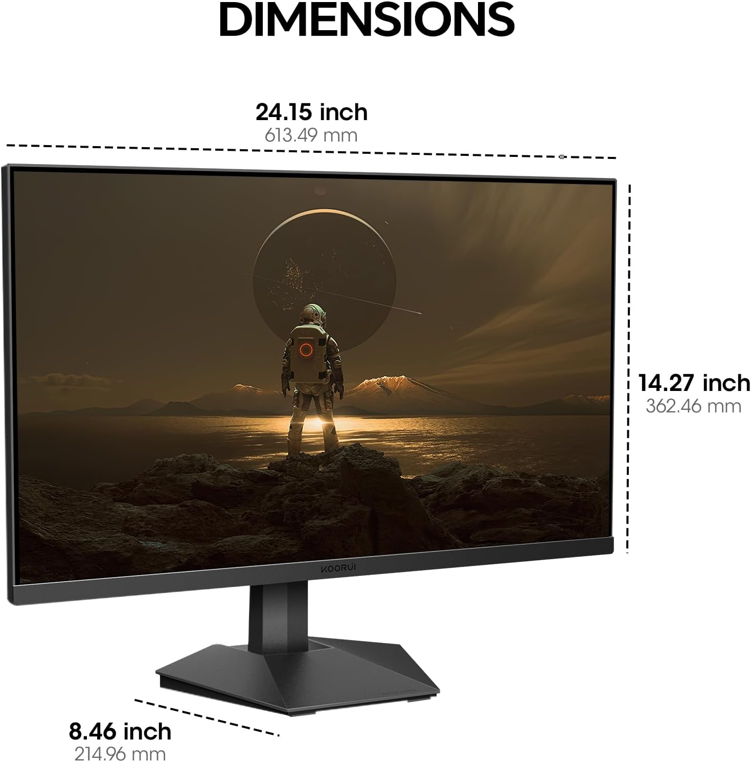 KOORUI 27 INCH FHD 1920X080 200HZ 1MS IPS PANEL GAMING MONITOR G2711P thumbnail 8