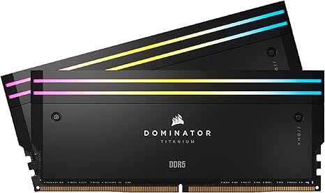 CORSAIR DOMINATOR TITANIUM RGB 96GB (2 X 48GB) DDR5-6600 C32 MEMORY BLACK CMP96GX5M2