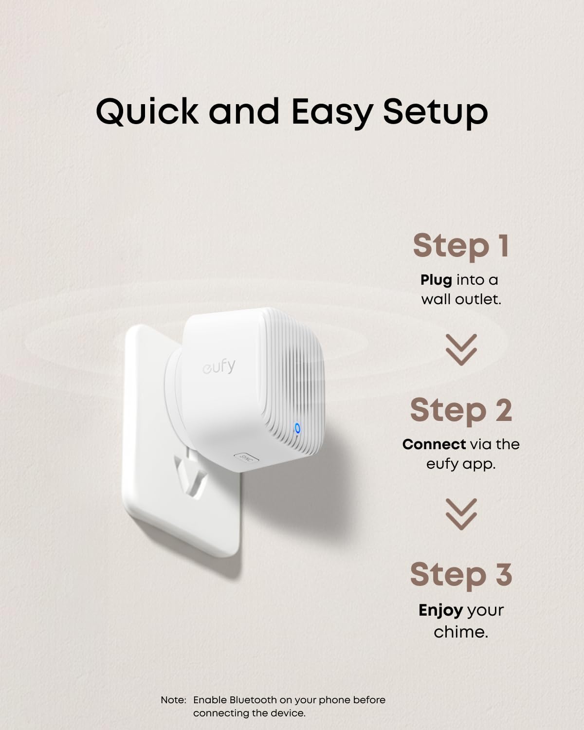 ANKER EUFY VIDEO DOORBELL CHIME2 WHITE T8026320 thumbnail 5