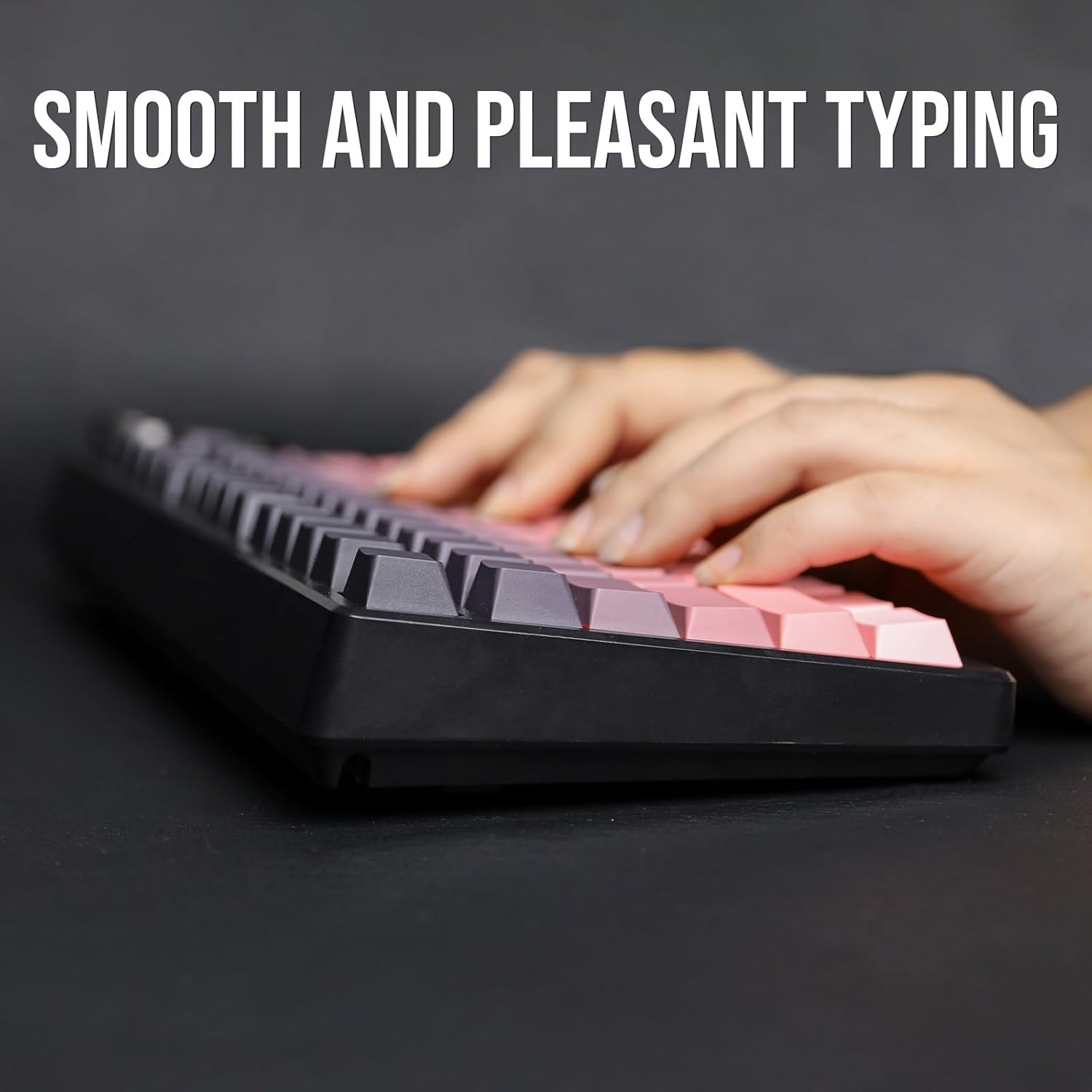 AULA 87 KEYS RGB 80% MECHANICAL GAMING KEYBOARD TRI-MODE GRAYWOOD V4 SWITCH GRADIENT BK-PNK F87 PRO thumbnail 8