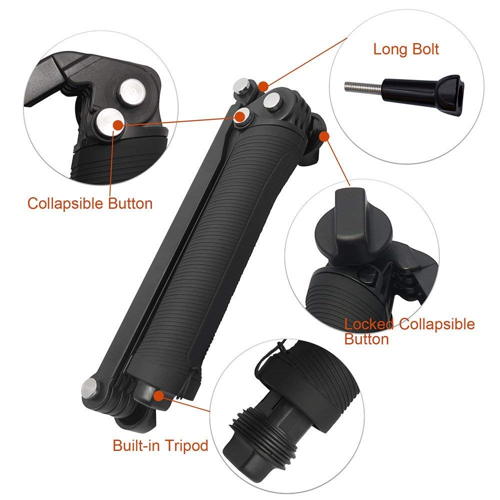 TELESIN MULTI-FUNCTION TRI-FOLD SELFIE STICK GP-MFW-300 thumbnail 4